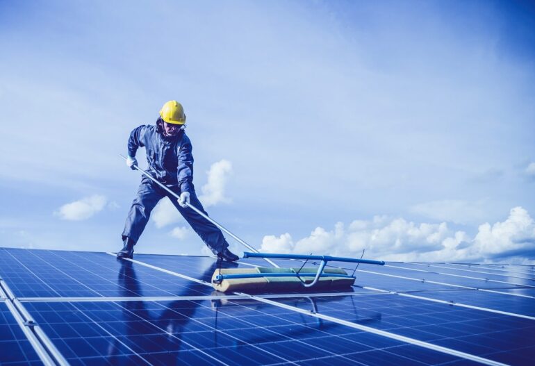 Solar Panel Cleaning work