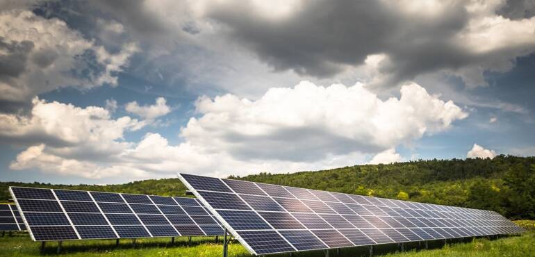 solar panel in rainy weather