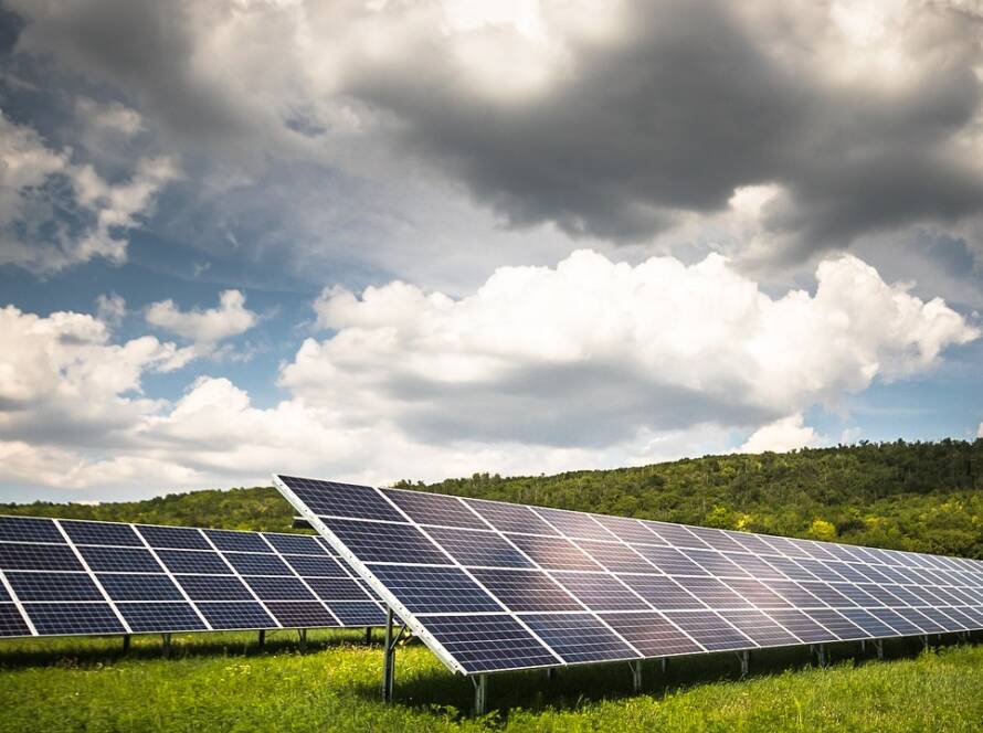 solar panel in rainy weather